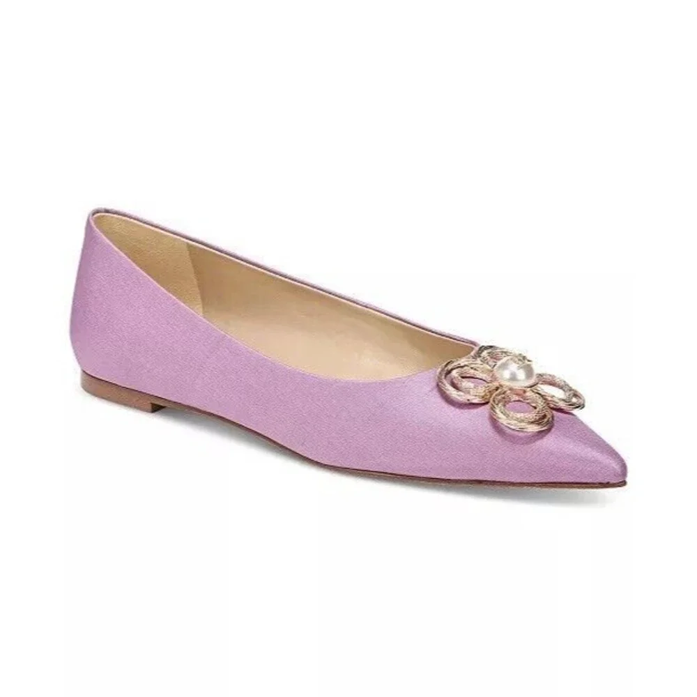 Sam Edelman Wanda Tour Pointed Toe Flat Color Lilac Haze Sz 6 New in box $150